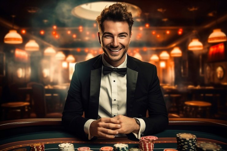 Ilustrasi roulette Eropa bernuansa koral